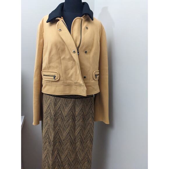 Preowned Carlisle Camel Wool Jacket (Size 14) and Skirt (Size 12) Set - Picture 1 of 8